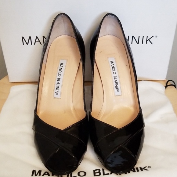 Manolo Blahnik Peep Toe Heels - Picture 4 of 5